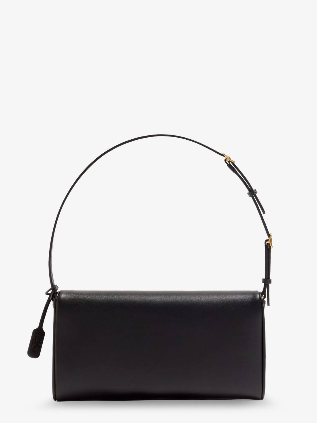 Valentino Garavani Valentino Garavani - DeVain Leather Shoulder Bag with Metal VLogo Signature
