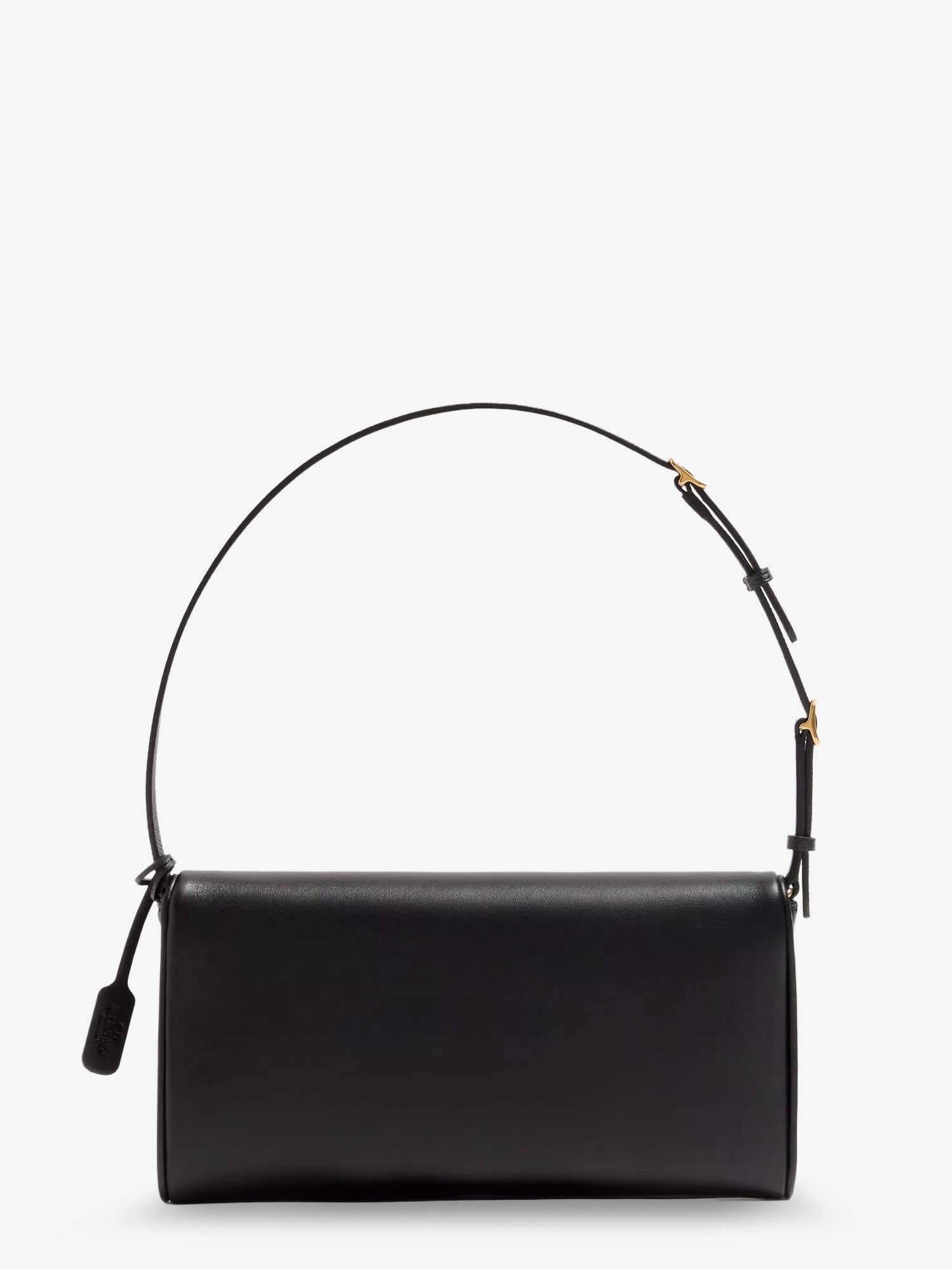 Valentino Garavani Valentino Garavani - DeVain Leather Shoulder Bag with Metal VLogo Signature