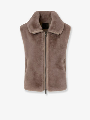 Deyn faux fur sleeveless jacket