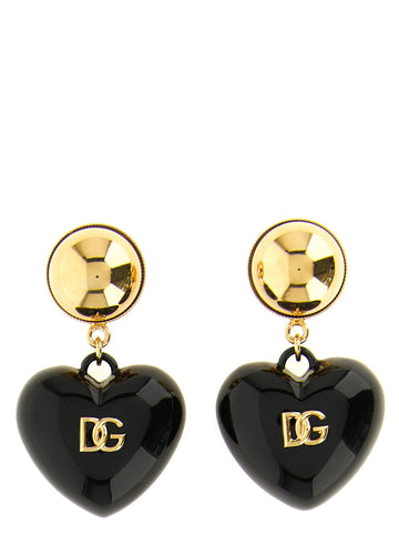 Dolce & Gabbana - DG heart earrings Black U