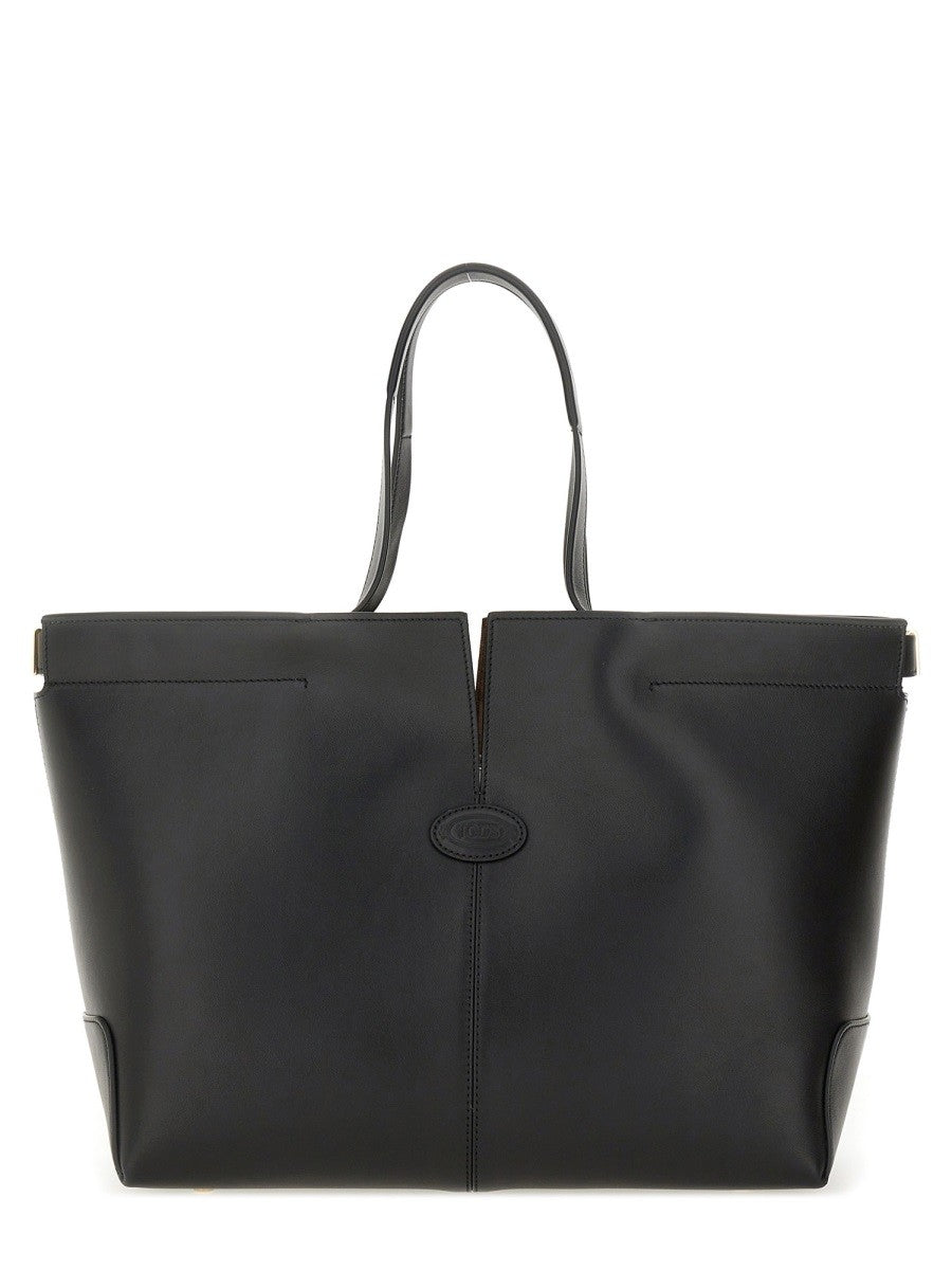 TOD'S - Di Bag Folio Medium-small Leather Bag Black UNI