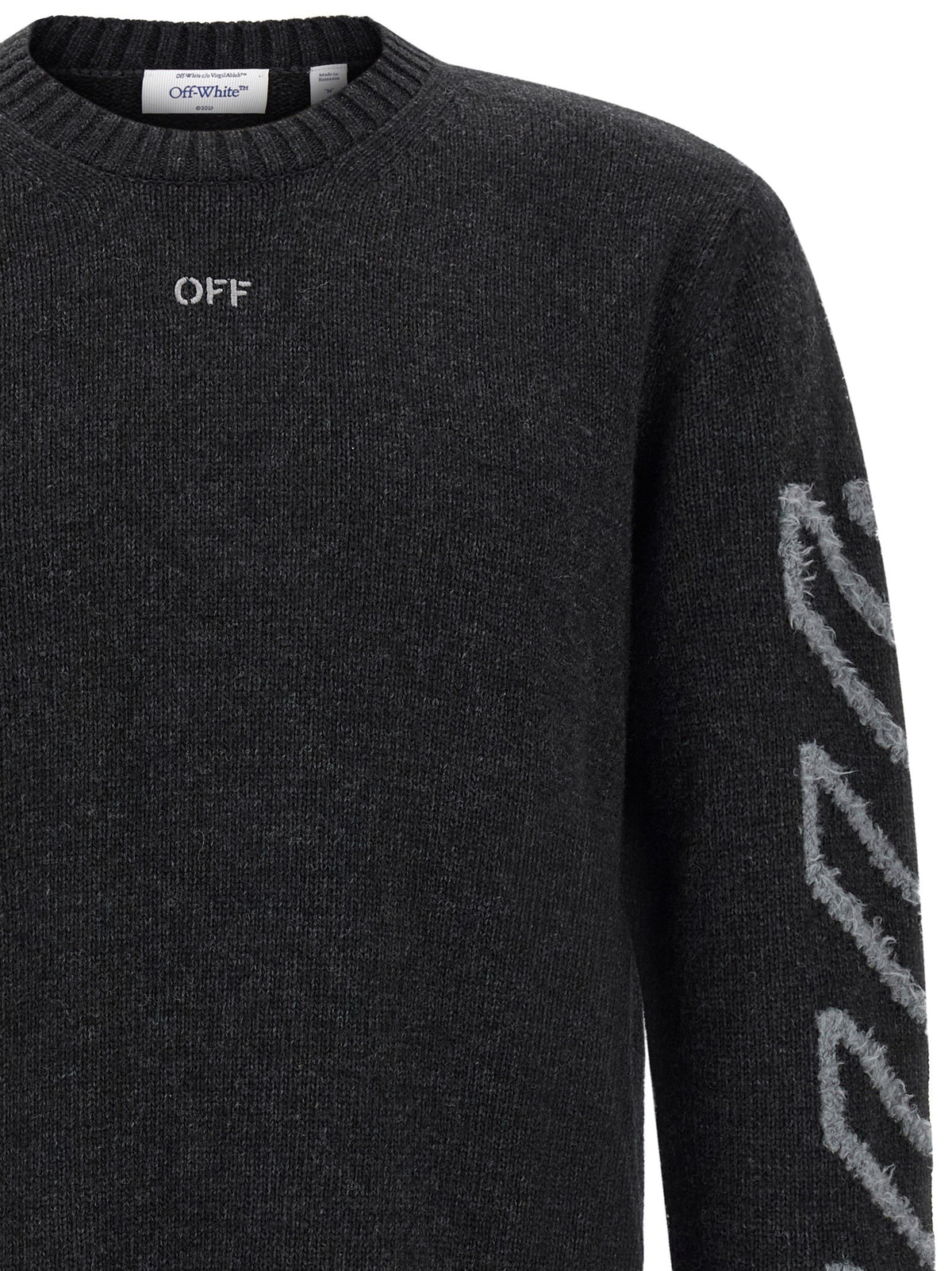 Off White - 'Diag Arrow Fuzzy' sweater with intarsia