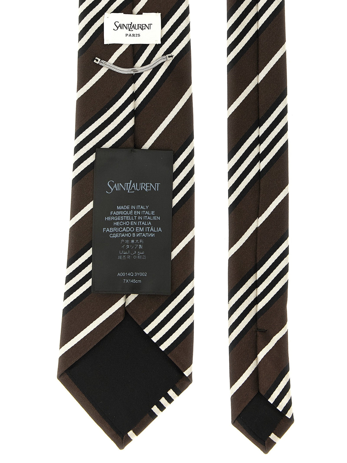 Saint Laurent - Diagonal striped tie