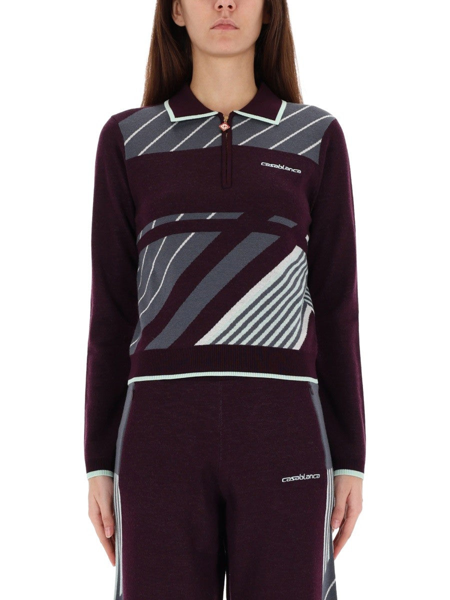 "DIAGONAL" TENNIS POLO SHIRT