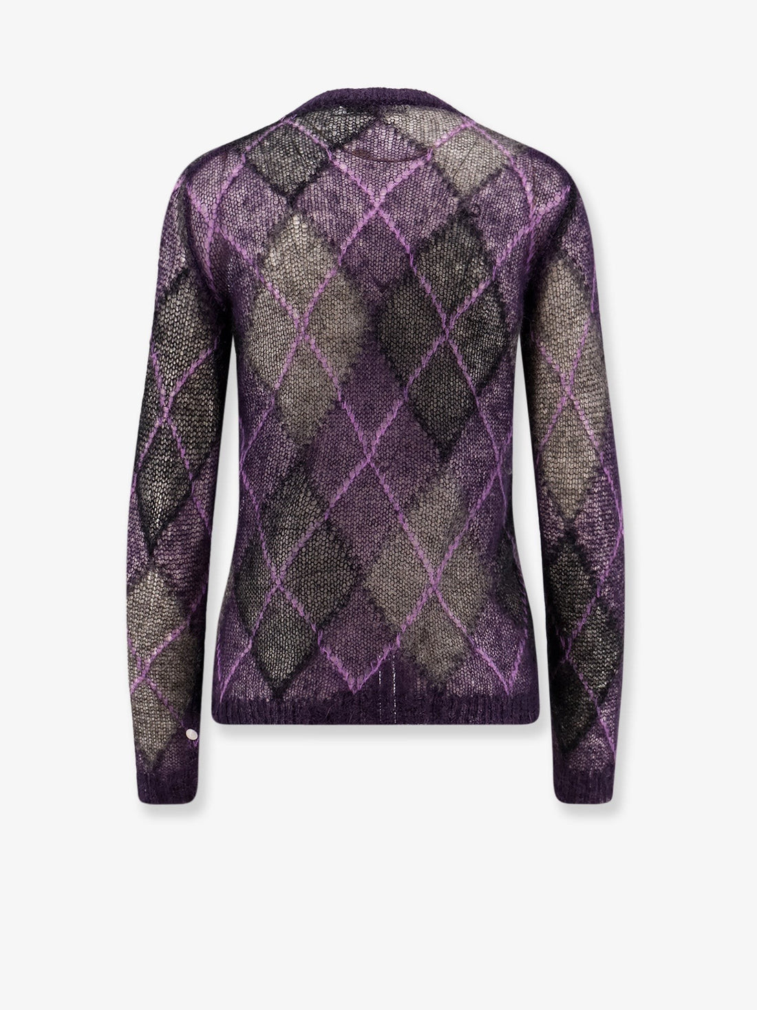 Diamond pattern mohair blend sweater