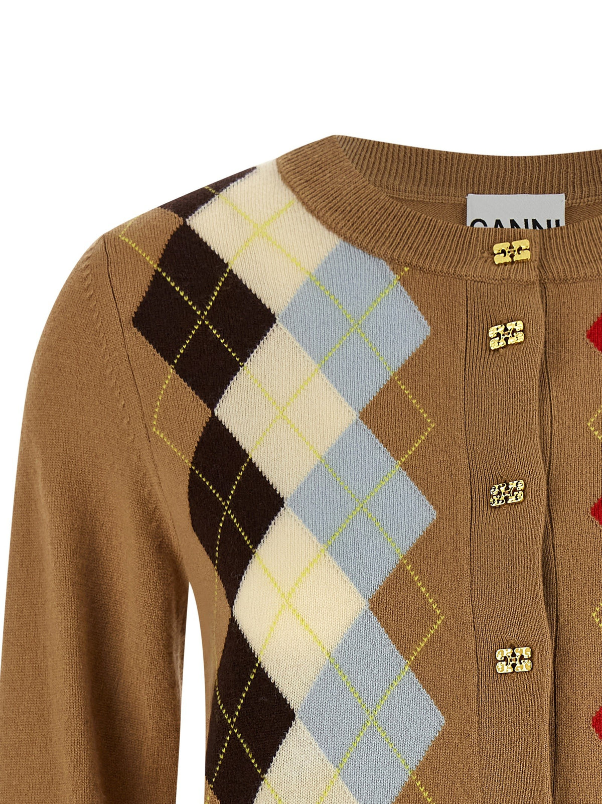 GANNI - Diamond-shaped cardigan