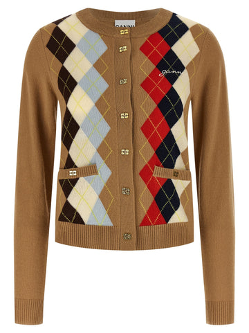 GANNI - Diamond-shaped cardigan