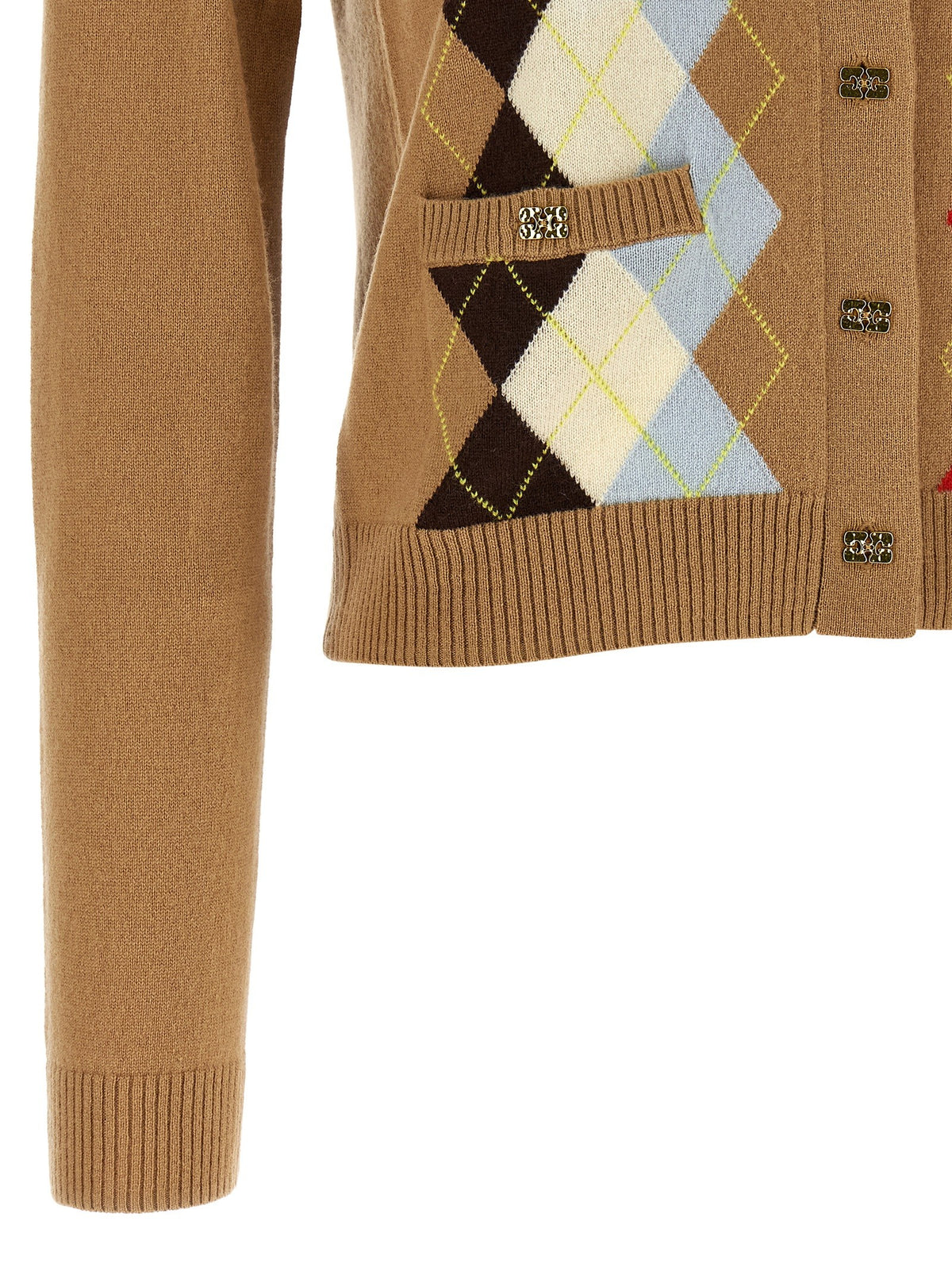 GANNI - Diamond-shaped cardigan