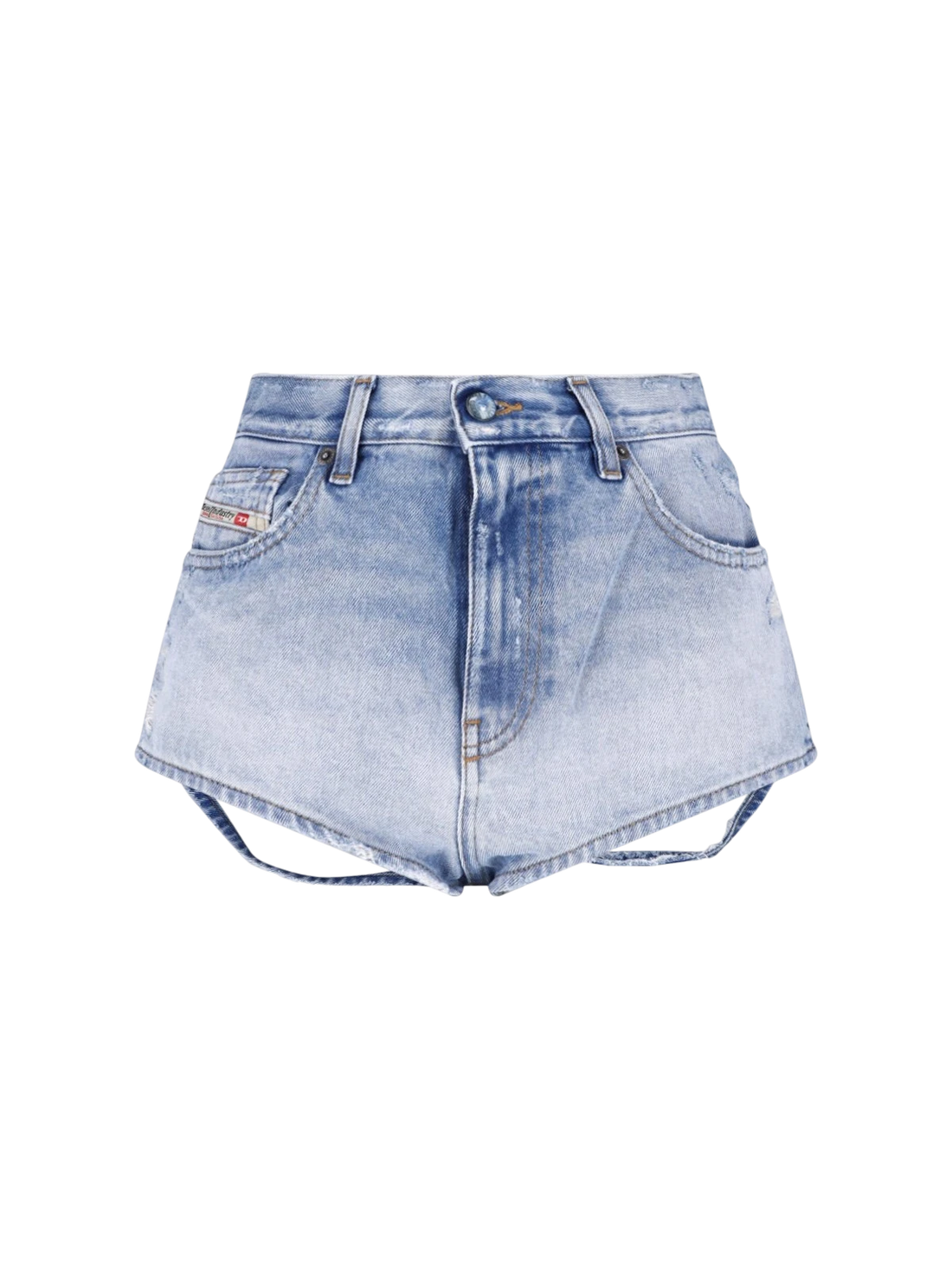 Diesel Diesel - SHORTS IN DENIM CON ORLI SFRANGIATI