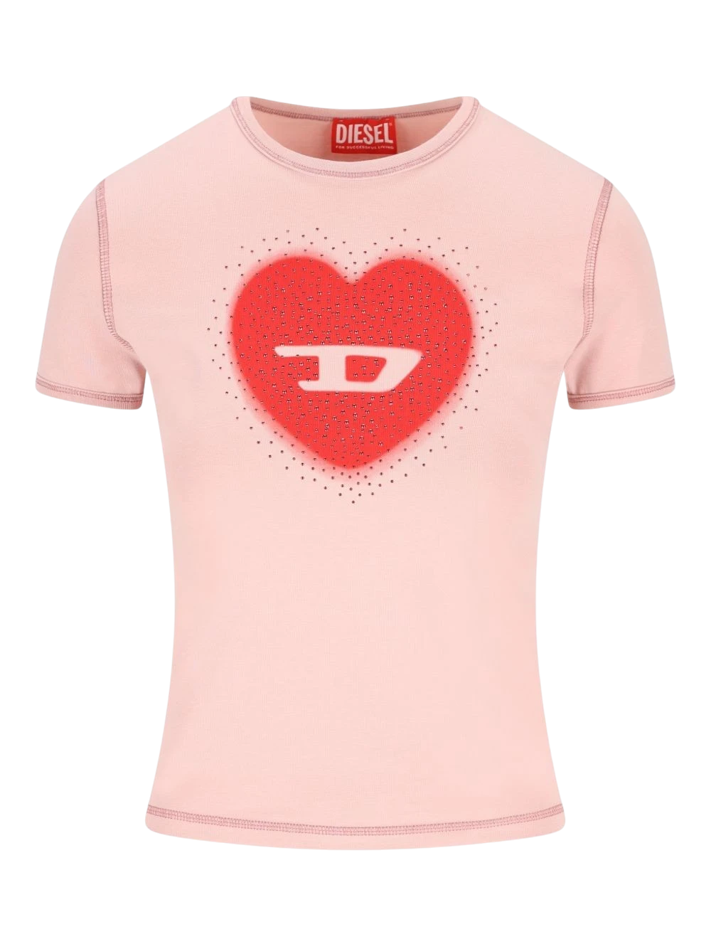 Diesel Diesel - T-SHIRT CON STAMPA A CUORE E BORCHIE