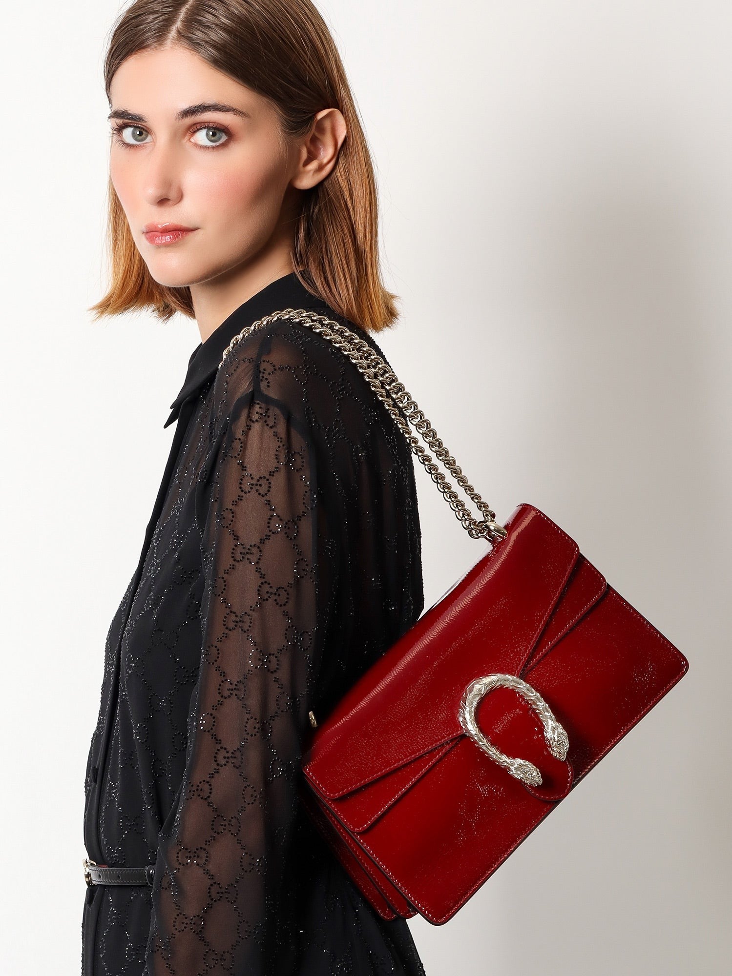 Dionysus patent leather shoulder bag