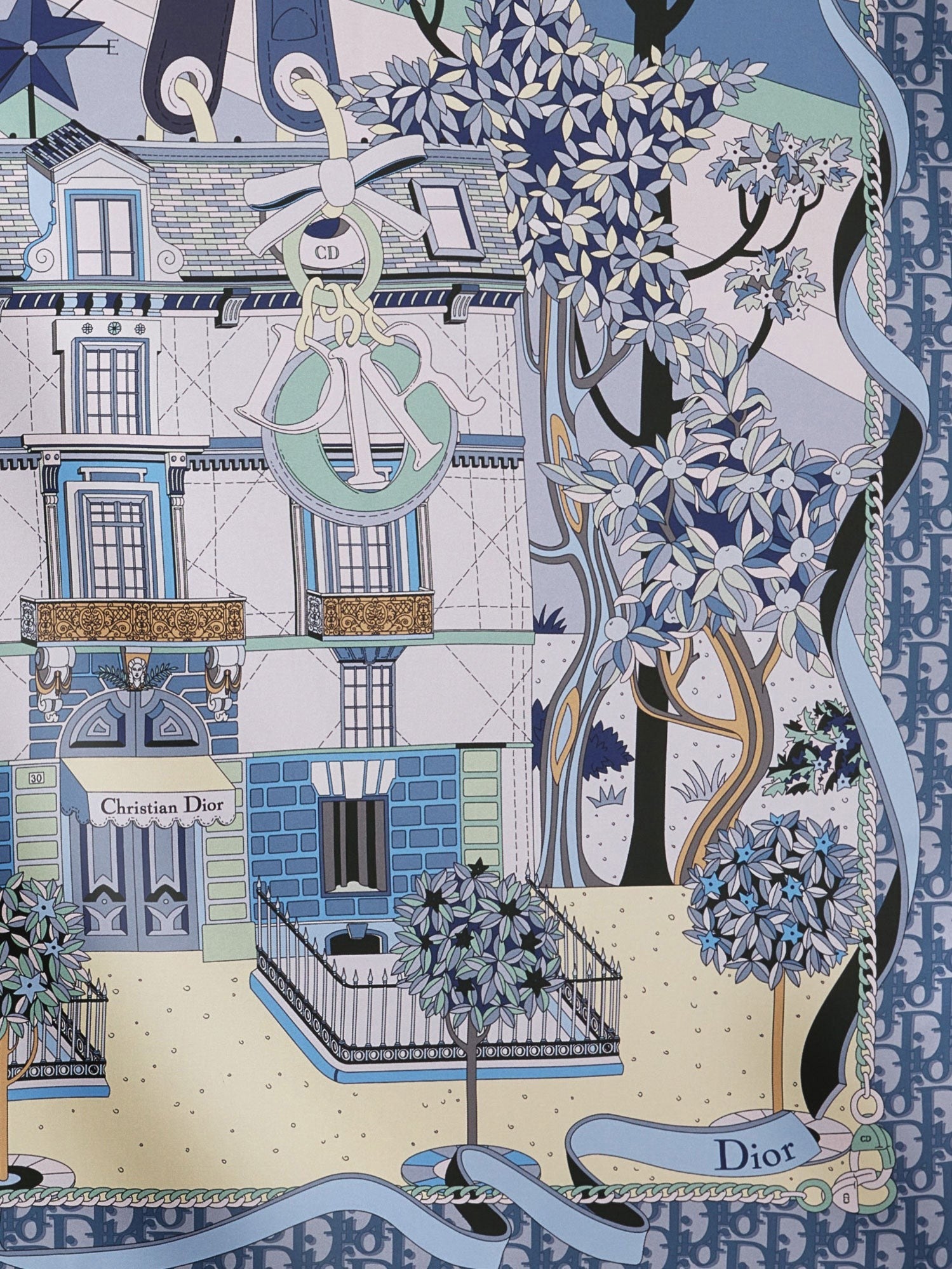 Dior Dior - Dior Avenue 90 silk foulard