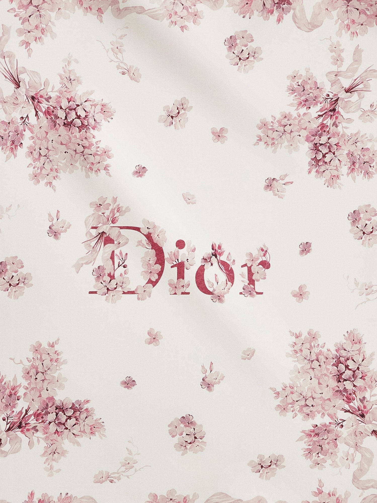 Dior Dior - Dior Lilac Bouquet Print Silk foulard