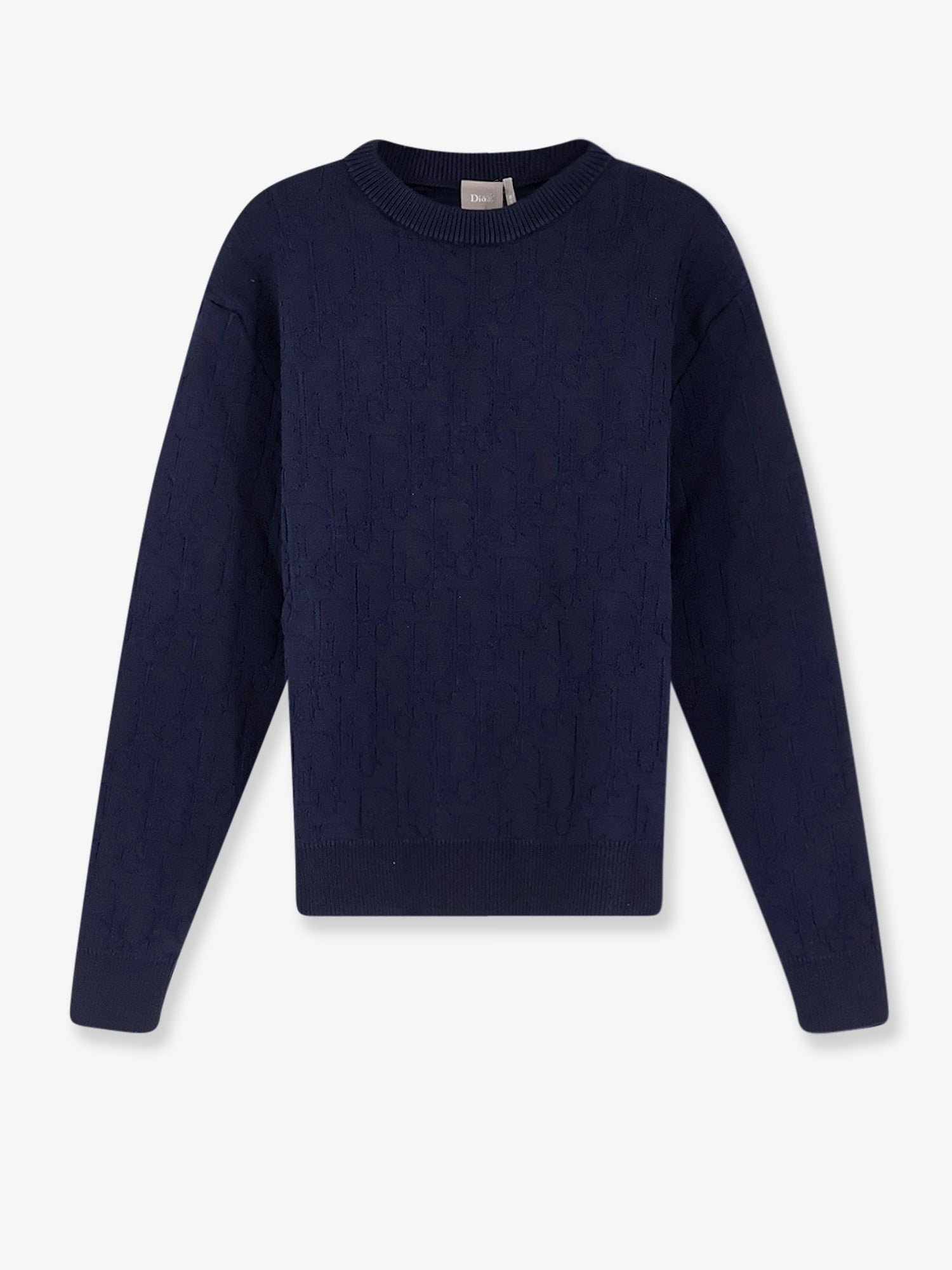 Dior Oblique cotton sweater with all-over embossed logo dior-oblique-cotton-sweater-with-all-over-embossed-logo