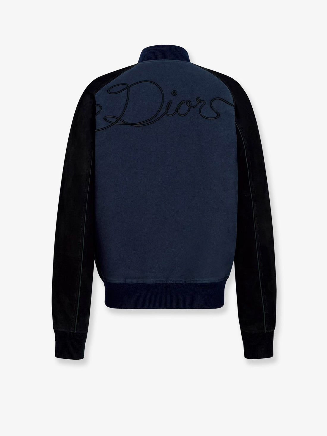 Dior Ribbon College cotton and suede bomber