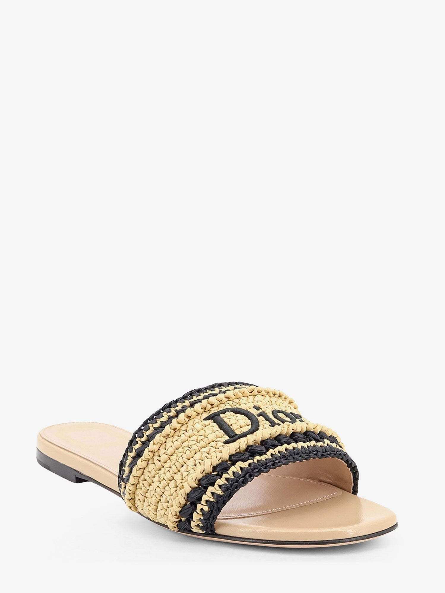 Dior Dior - Dior Woven Dioriviera technical fabric and crochet raffia sandals