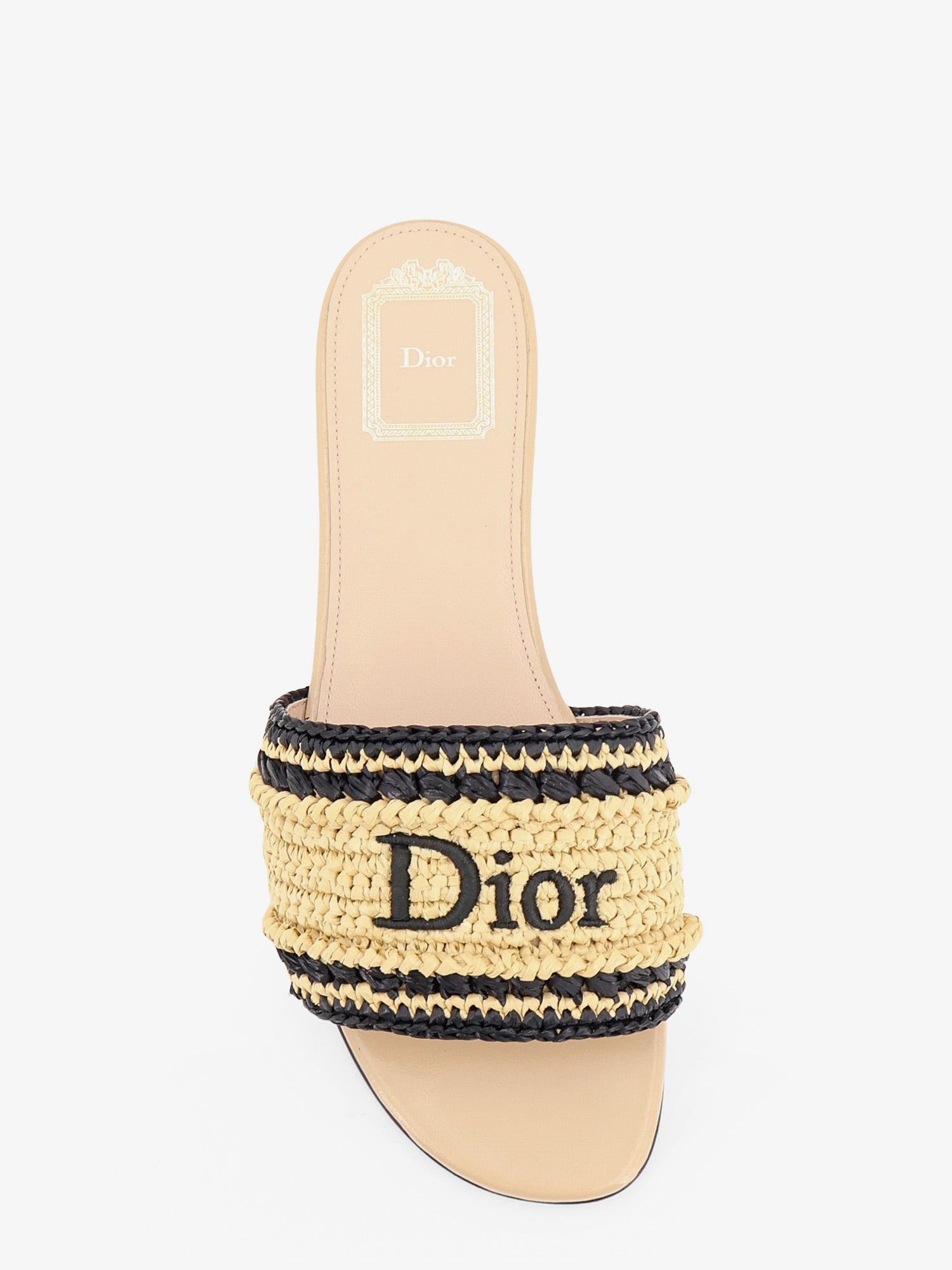 Dior Dior - Dior Woven Dioriviera technical fabric and crochet raffia sandals