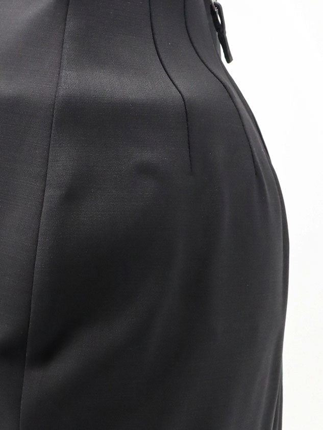RICK OWENS - Dirt Pillar Long Stretch Wool Blend skirt