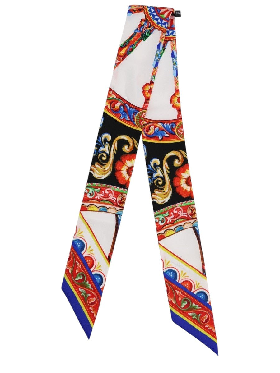 Dolce & Gabbana - Silk Twill Bandeau 6 x 100 cm - Multicolour dolce-gabbana-silk-twill-bandeau-6x100-multicolour-back-jpg