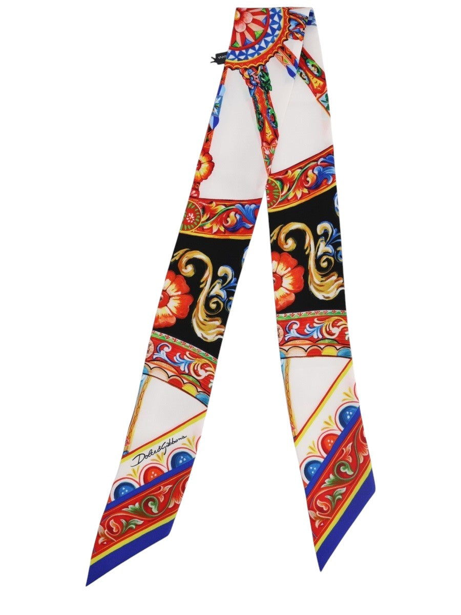 Dolce & Gabbana - Silk Twill Bandeau 6 x 100 cm - Multicolour dolce-gabbana-silk-twill-bandeau-6x100-multicolour-front-jpg