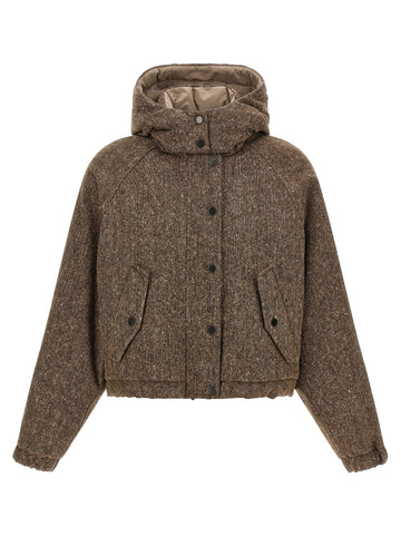 Brunello Cucinelli - Donegal tweed down jacket