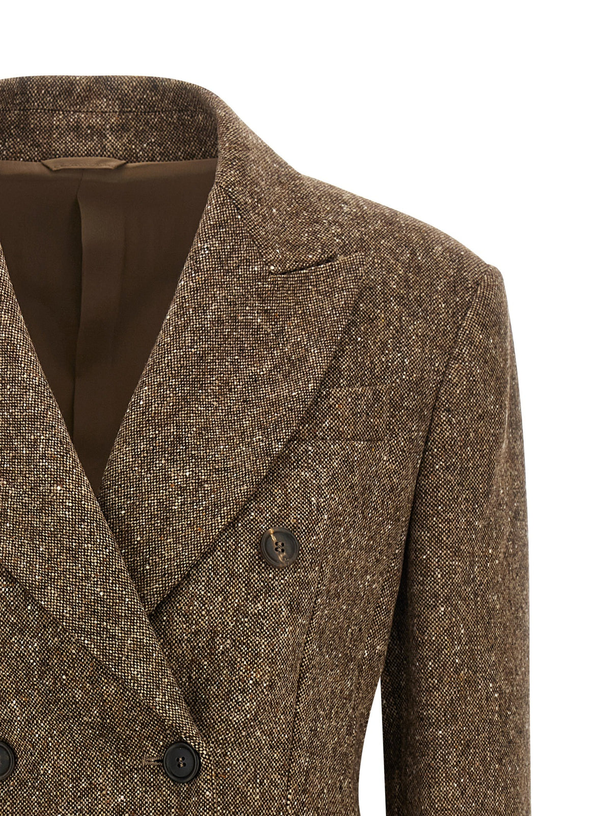 Brunello Cucinelli - Donegal wool double-breasted blazer