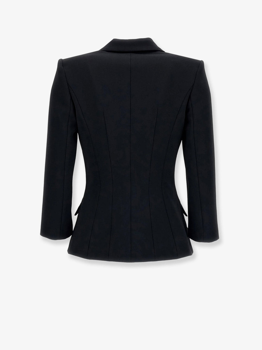 Elisabetta Franchi - Double-breasted blazer with Monogram gold metal details double-breasted-blazer-with-monogram-gold-metal-details_4fbed0cb-0288-4a92-b4ea-1778ebe79cd7