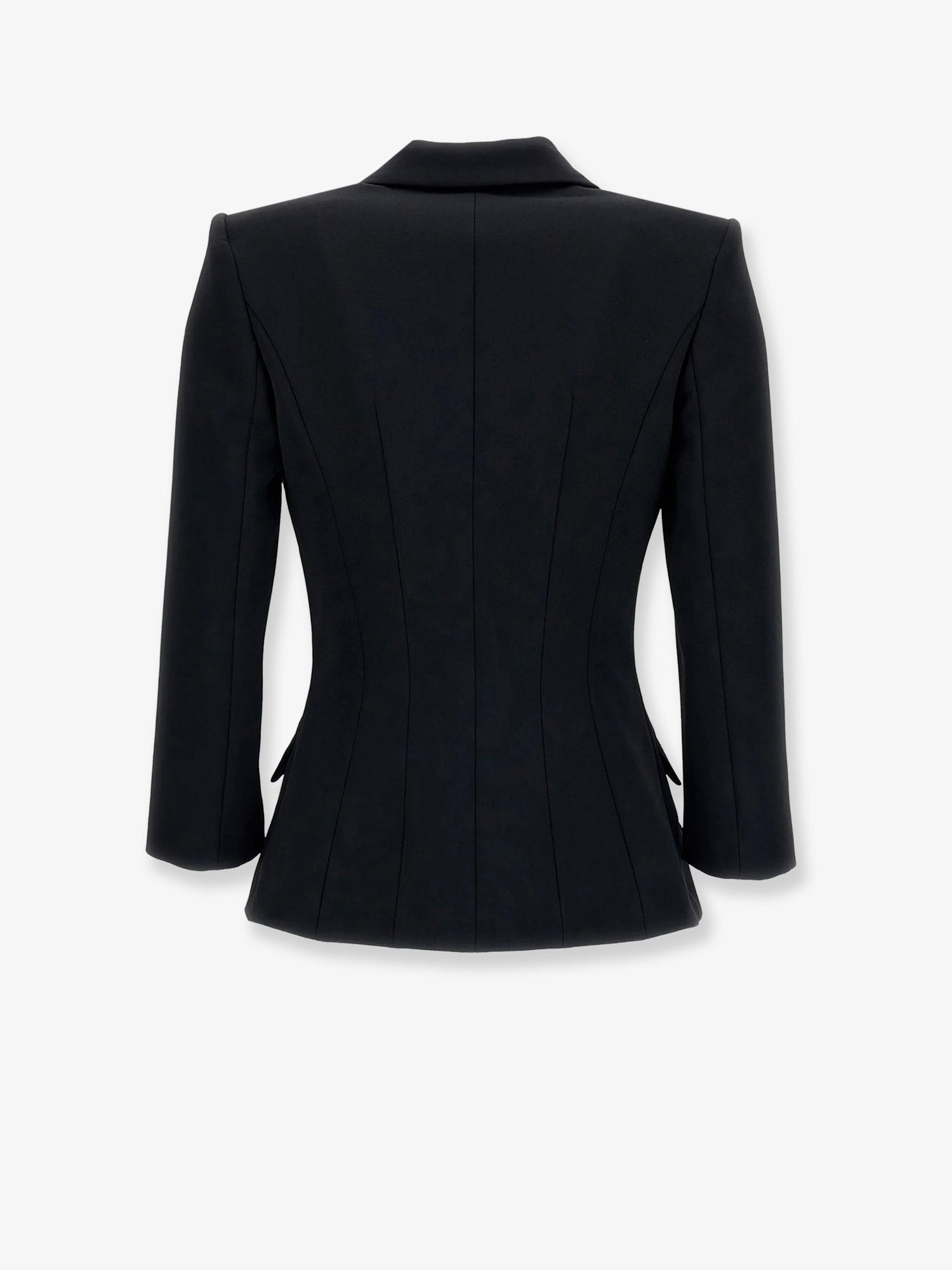 Elisabetta Franchi - Double-breasted blazer with Monogram gold metal details