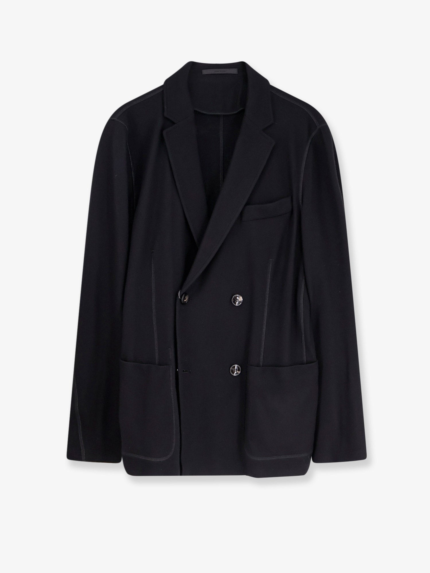 Double-breasted cashmere blazer