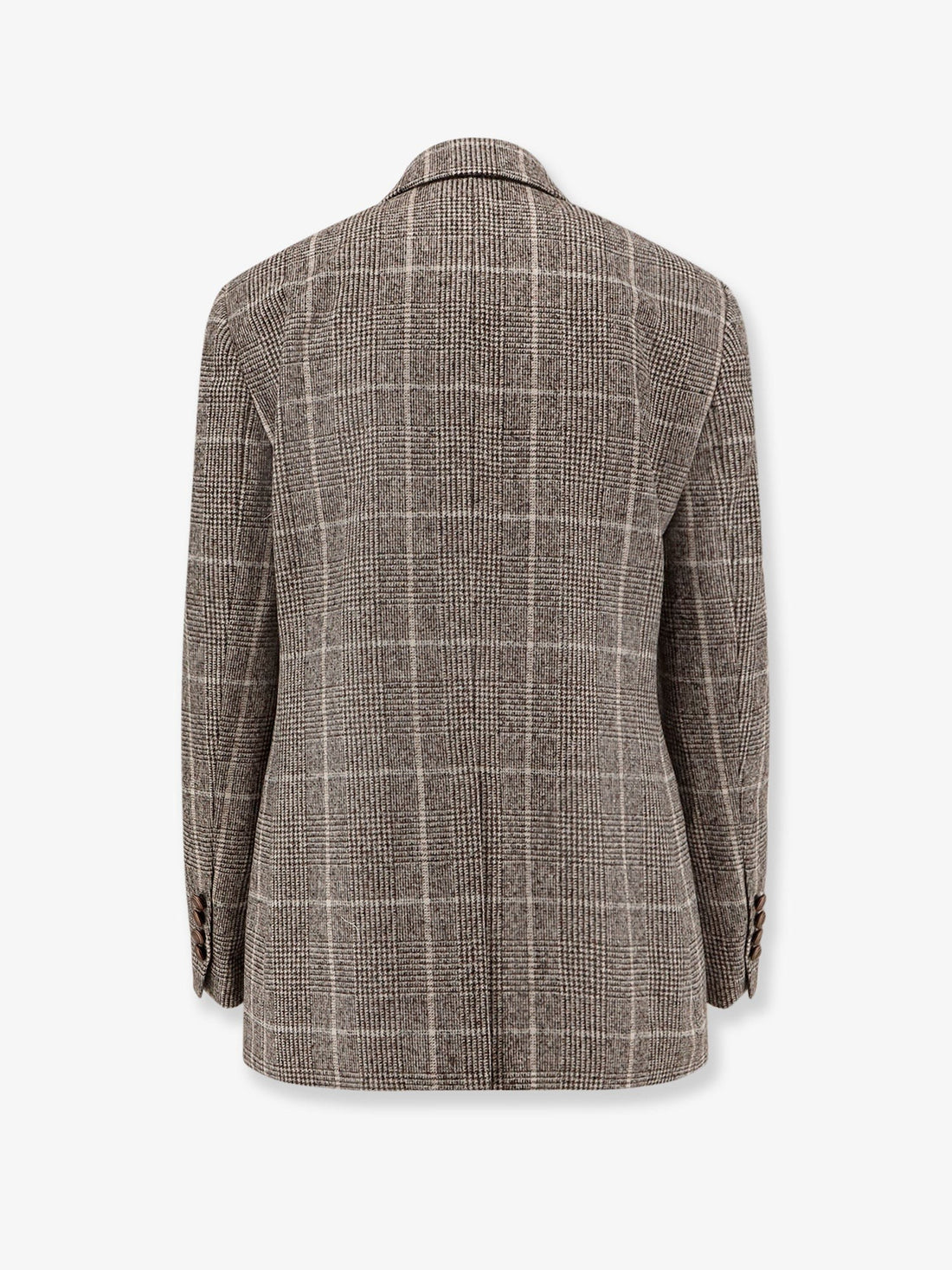 Double-breasted prince of Wales blazer