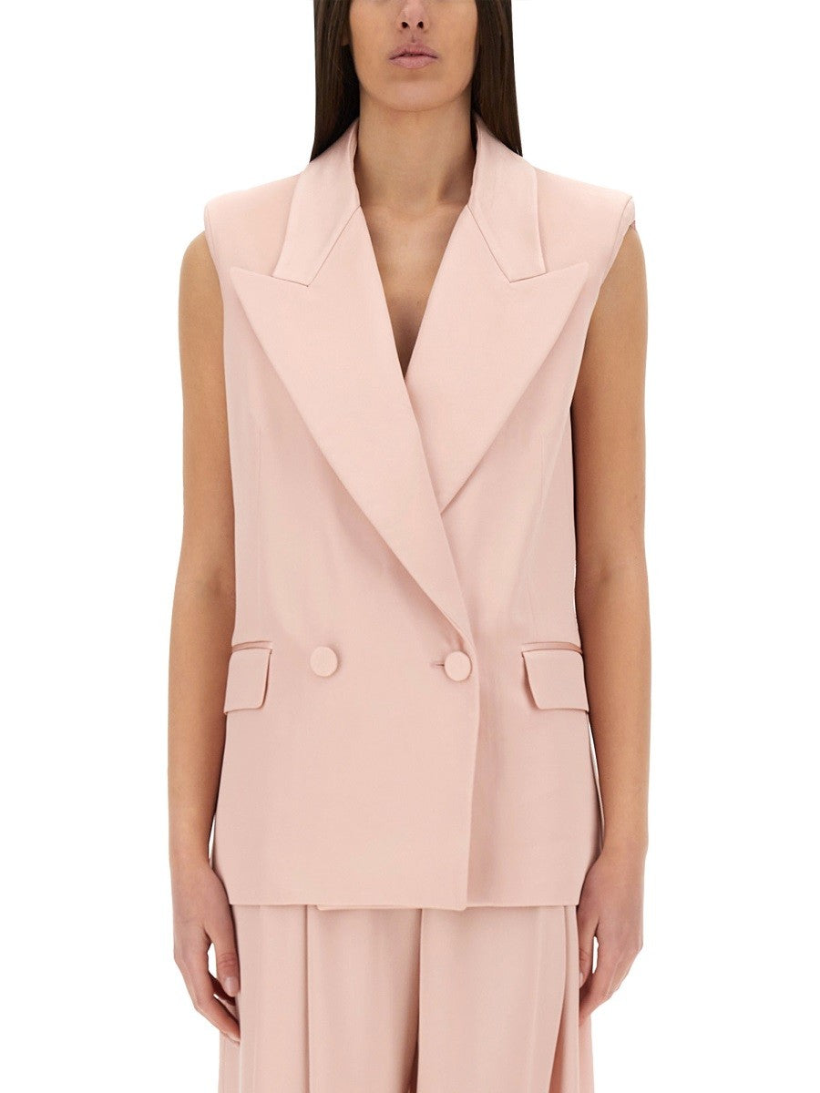 NINA RICCI - DOUBLE-BREASTED SLEEVELESS JACKET