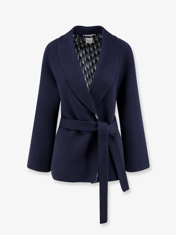 Dior Double-breasted virgin wool and silk caban