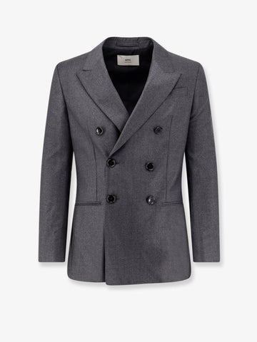 Double-breasted virgin wool blazer