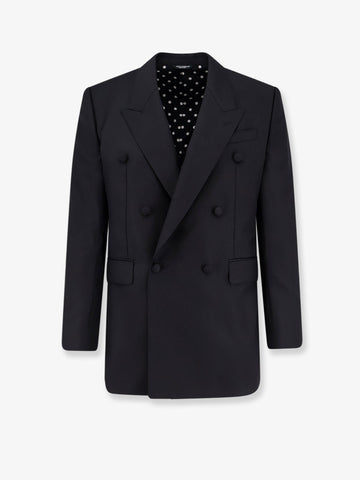 Double-breasted virgin wool blazer