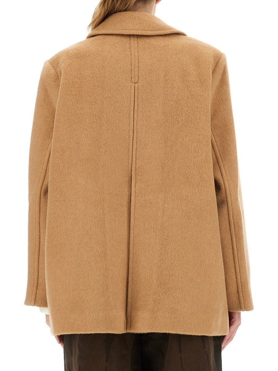 GANNI GANNI - DOUBLE-BREASTED WOOL BLAZER