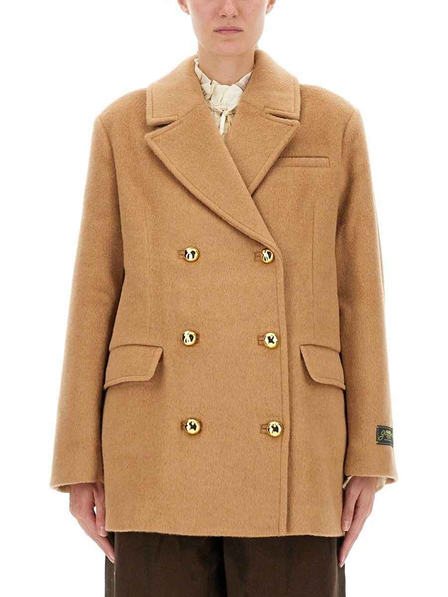 GANNI GANNI - DOUBLE-BREASTED WOOL BLAZER