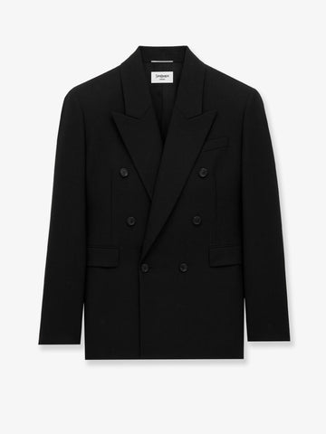 Double-breasted wool blazer