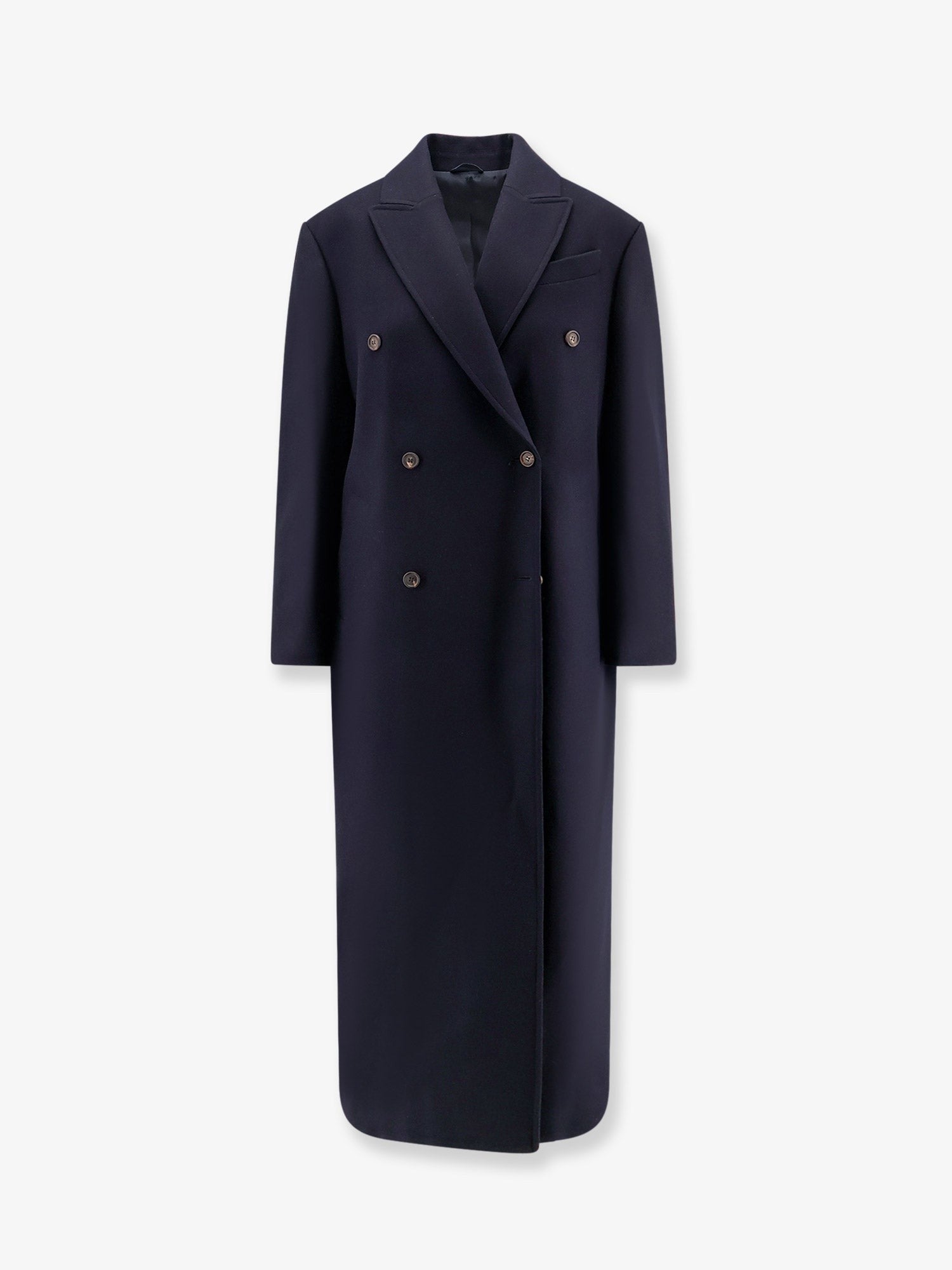 Double-breasted wool coat