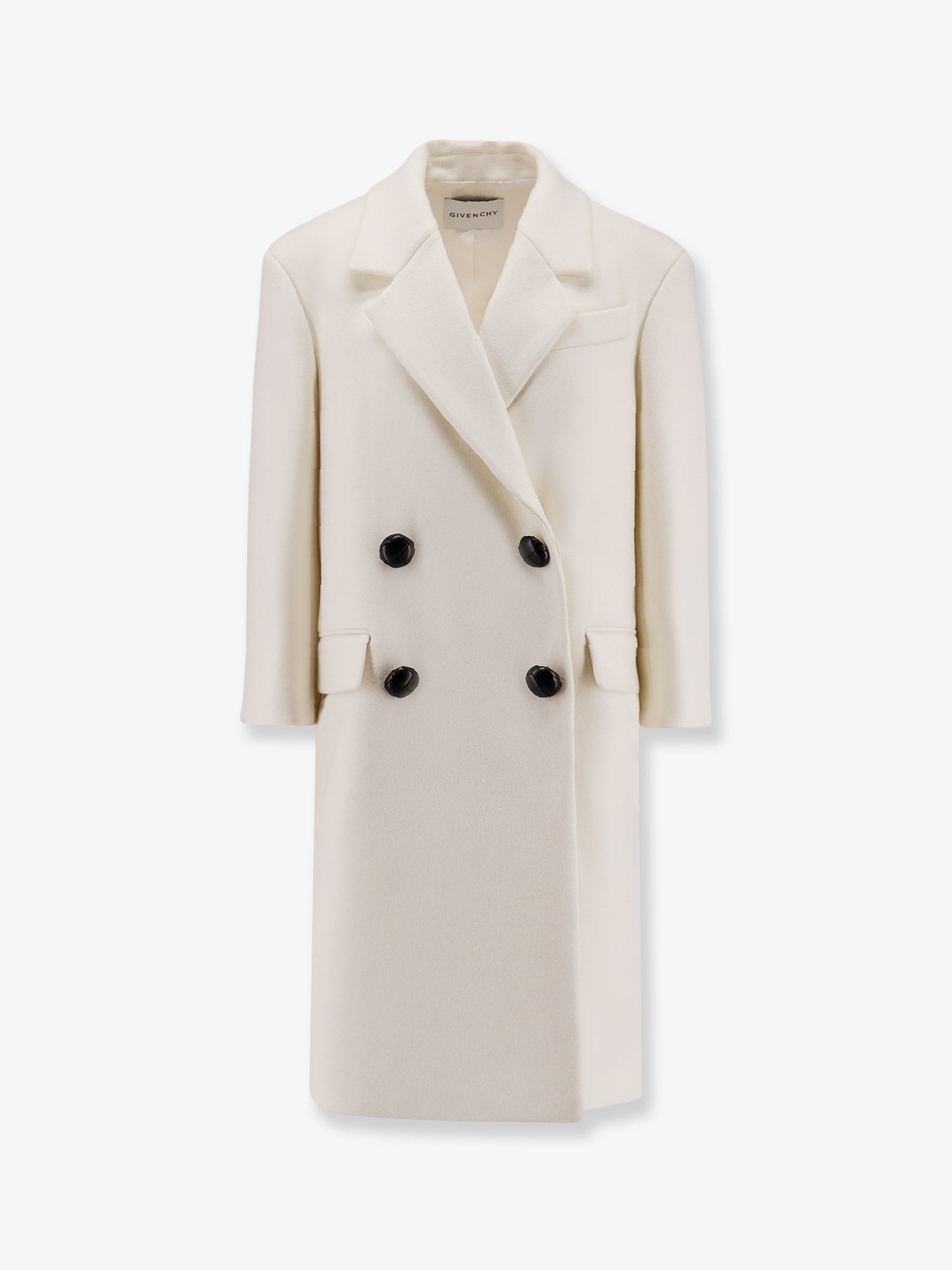 Double-breasted wool coat