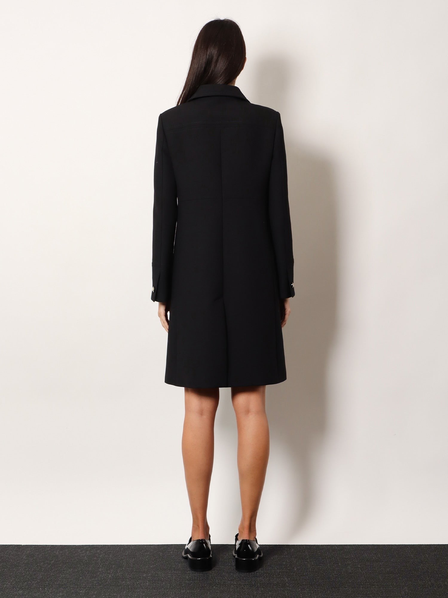 Double-breasted wool coat