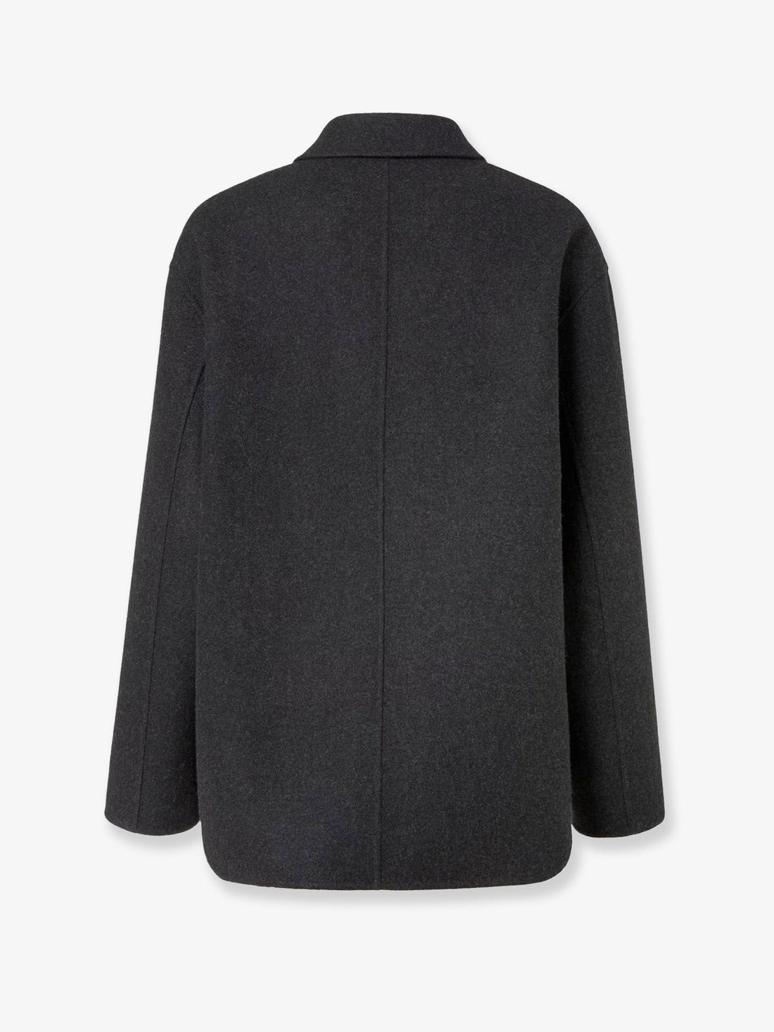 Double-breasted wool felt peacoat