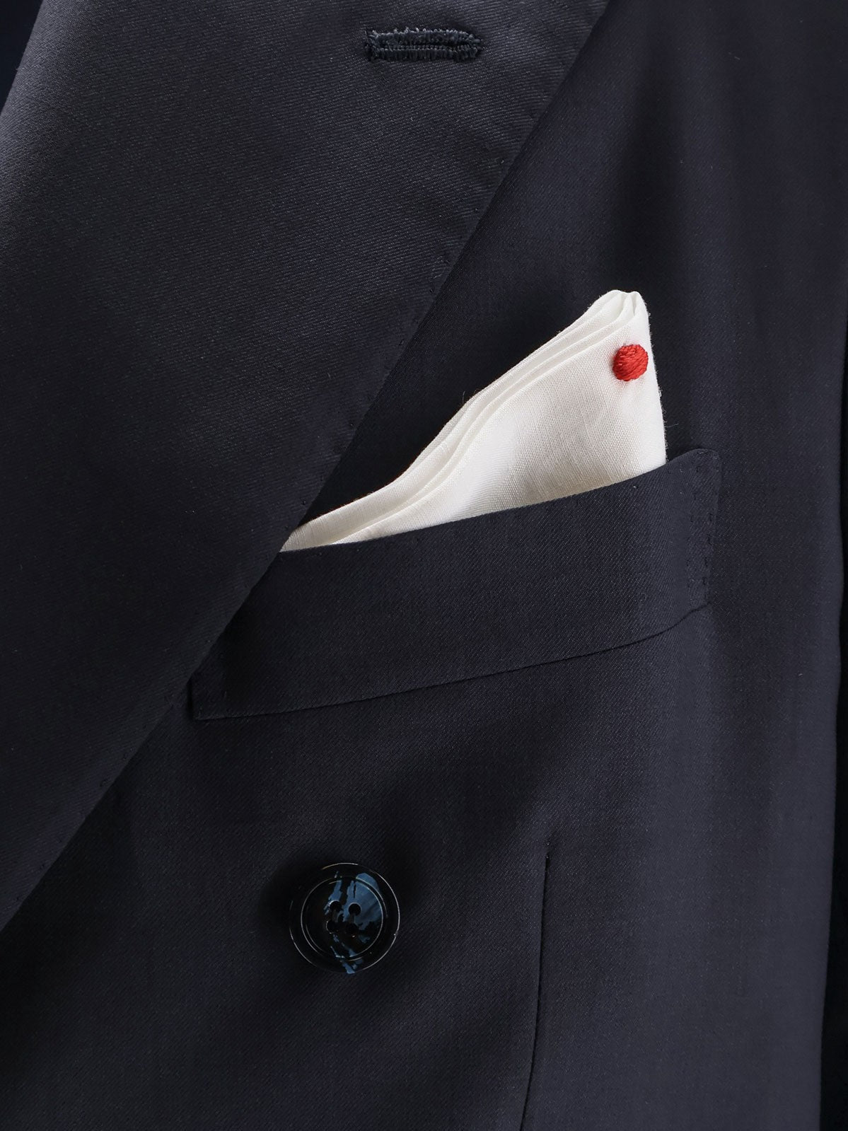 KITON CIRO PAONE - Double-breasted wool suit
