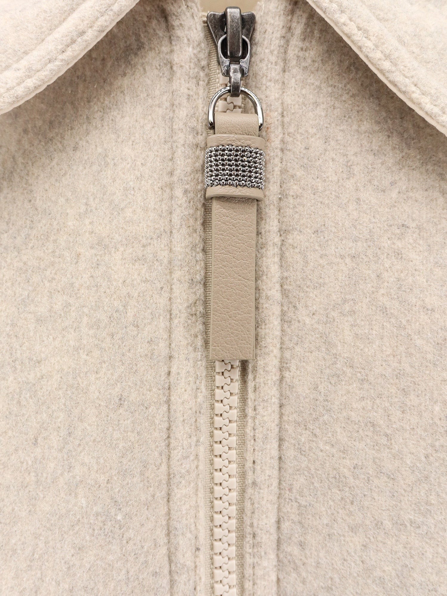 Double cashmere and wool cloth bomber