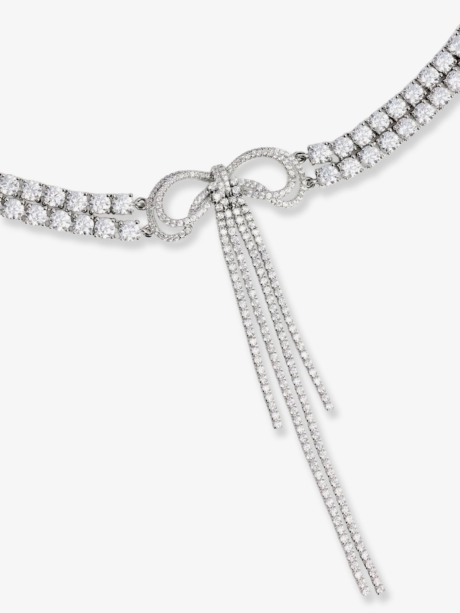 SELF PORTRAIT SELF PORTRAIT - Double Crystal Bow Choker