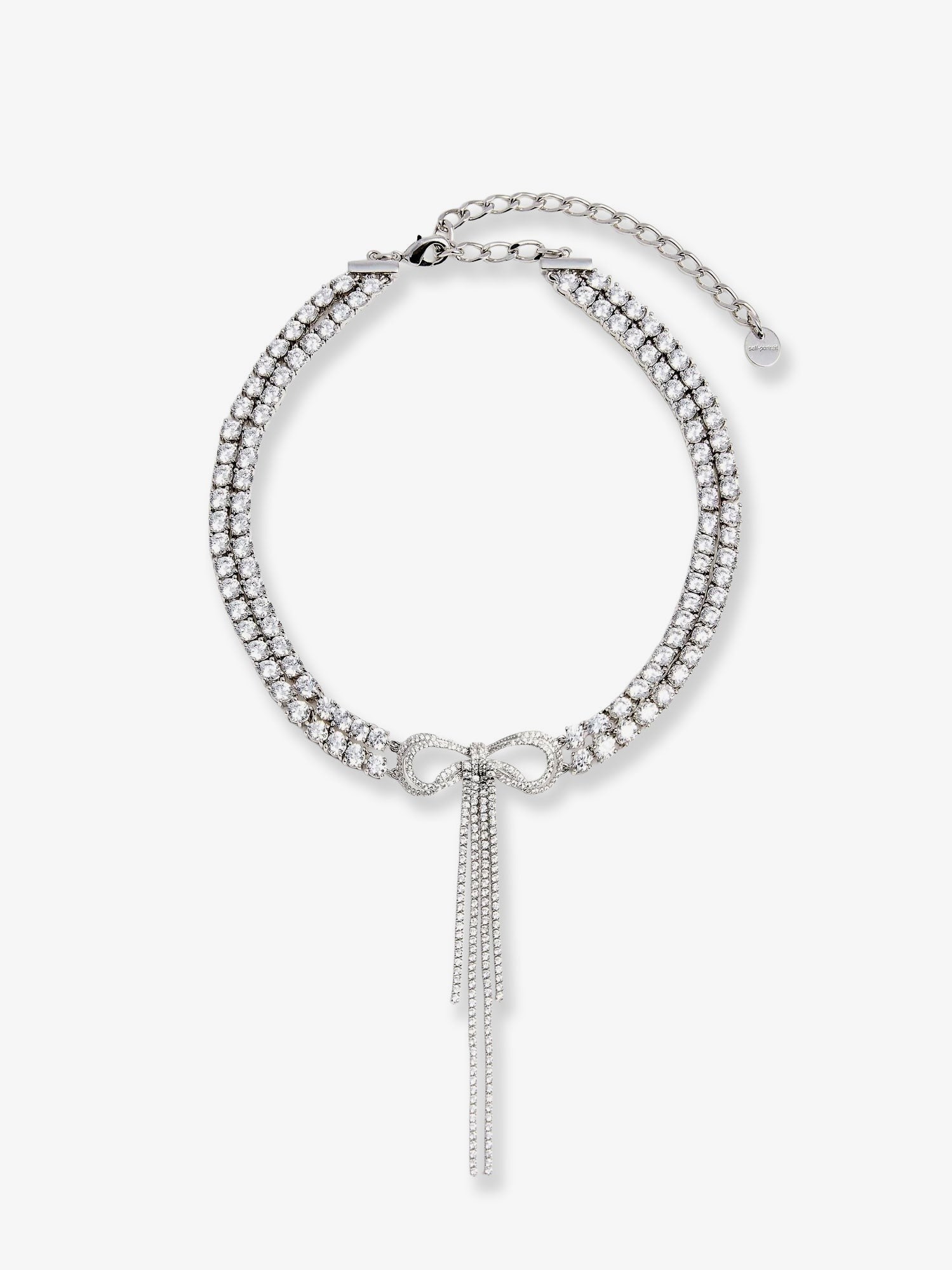 SELF PORTRAIT SELF PORTRAIT - Double Crystal Bow Choker
