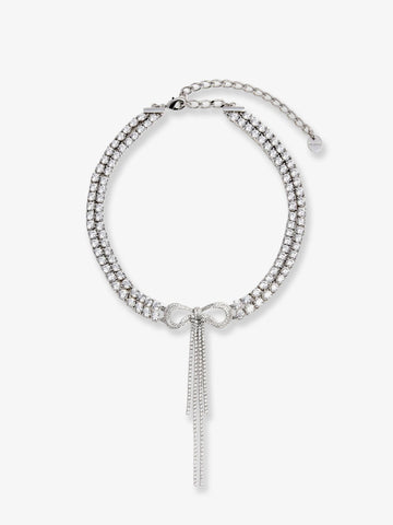 SELF PORTRAIT SELF PORTRAIT - Double Crystal Bow Choker