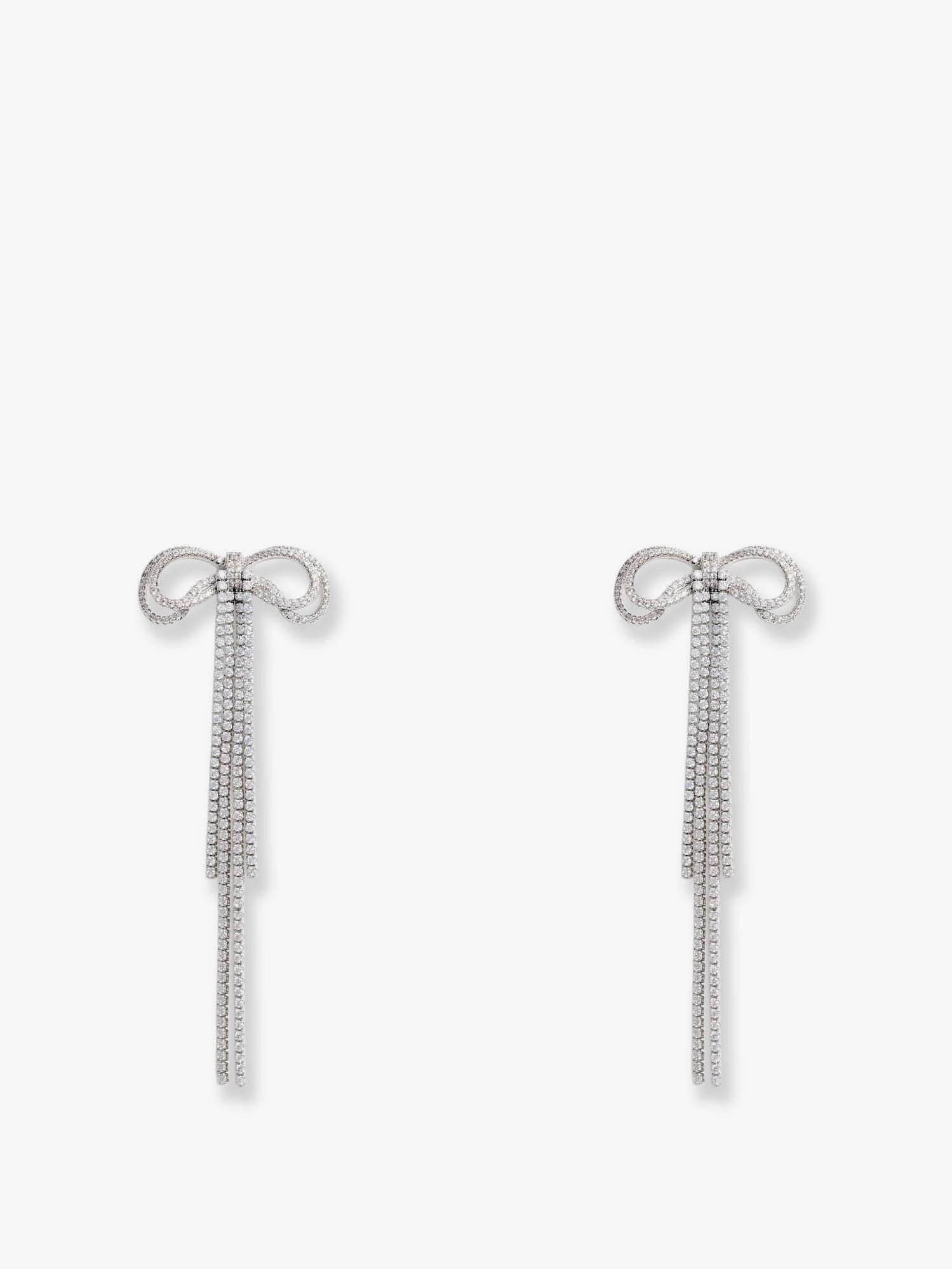 SELF PORTRAIT SELF PORTRAIT - Double Crystal Bow Earrings