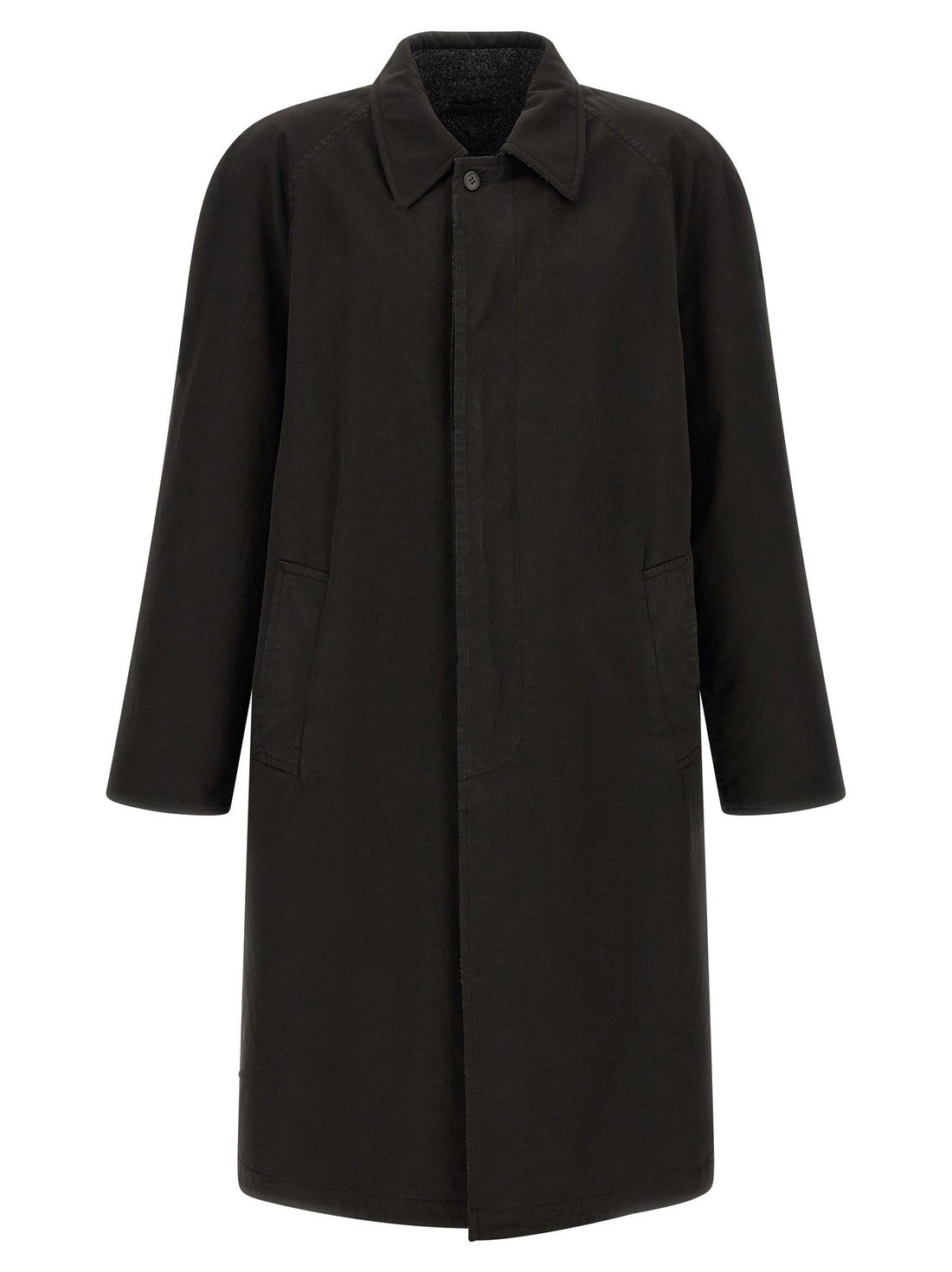 PRADA - Double-Face raglan coat Black