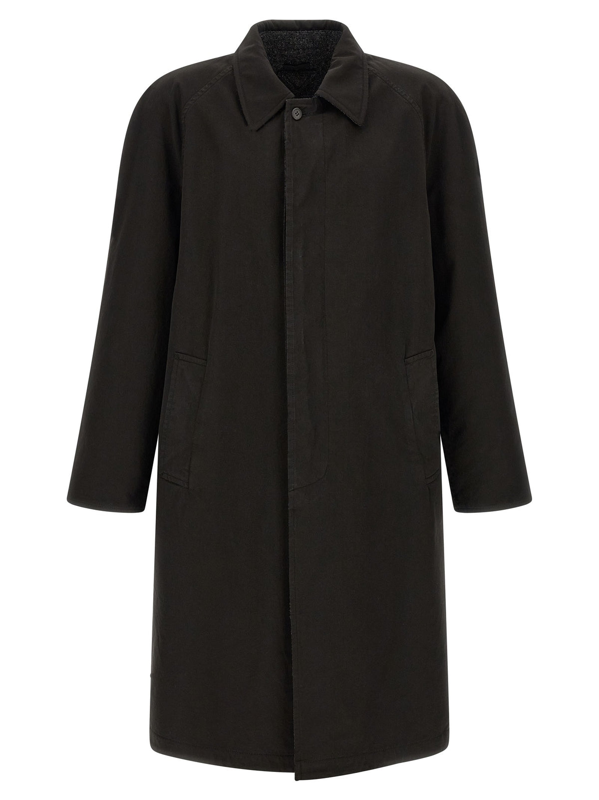 PRADA - Double-Face raglan coat Black