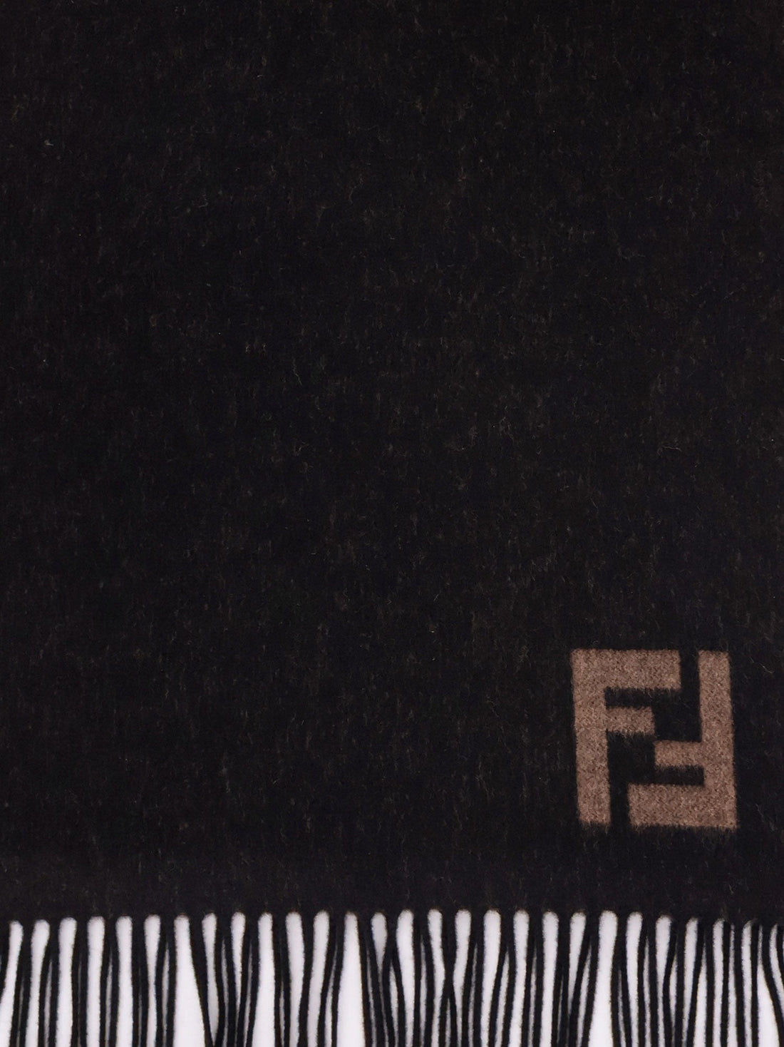 Double FF wool and cashmere scarf